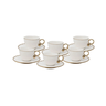 Conjunto 6 Xícaras Chá Porcelana Egg Branco 200ml- Wolff - 1