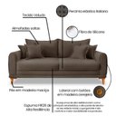 Ver imagem 7 de Sofá 2 Lugares para Sala de Estar Logan Marrom