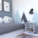 Ver imagem 1 de Nicho com Prateleira para Quarto Infantil Cinza/Cristal