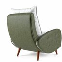 Ver imagem 5 de Poltrona Plus para Sala de Estar com Puff Eloá Verde/Branco
