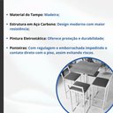Ver imagem 3 de Conjunto Mesa Alta Bar Bistrô Quadrada Imbuia 4 Banquetas Confort Estofado White Don Castro