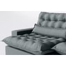 Sofá Retrátil e Reclinável 2,70m com 4 Lugares Estrutura Reforçada em Suede Cinza Grafite - Volt - H - 6