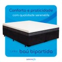 Ver imagem 5 de Cama Box Baú Queen Size Bipartida Serenelife - Suede Preto