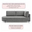 Ver mais imagens de Sofá Cama Babá Orgânica Braço Lado Direito Linho Cinza