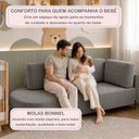 Ver imagem 7 de Sofá Cama Babá Orgânica Braço Lado Direito Linho Cinza