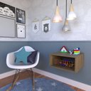 Ver imagem 1 de Nicho para Quarto Infantil 40cm MDP Bege/Carvalho Mel