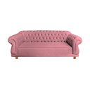 Ver imagem 1 de Sofá Chesterfield Capitone Elisabeth Suede Amarelo 2,30cm:ROSA