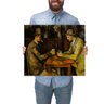 Quadro Decorativo Paul Cézanne Os Jogadores de Cartas:Médio 53x44cm/Chassi com Borda Infinita - 1