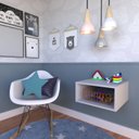 Ver imagem 1 de Nicho para Quarto Infantil MDP Cinza/Cristal
