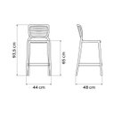 Ver imagem 5 de Conjunto Cadeiras Tramontina Original Alta Bege Bar Externa