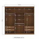 Ver imagem 4 de Guarda-roupa Casal Buriti 6 Portas 4 Gavetas Ripado Jatoba/grafite 16234 - Santos Andirá