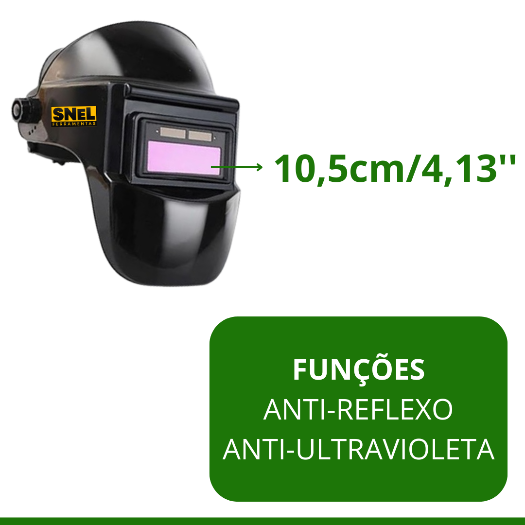 Máscara de Solda Profissional Anti-reflexo Anti-ultravioleta Carneira Ajustável Capacete de Escureci - 6