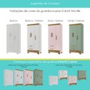Ver imagem 4 de Guarda-roupa Infantil 3 Portas 2 Gavetas Colorir