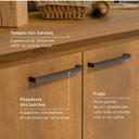 Ver imagem 7 de Balcão de Cozinha com Tampo 100% MDF 2 Portas 80cm Princess Yescasa Marrom Freijó