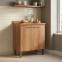 Ver imagem 1 de Balcão de Cozinha com Tampo 100% MDF 2 Portas 80cm Princess Yescasa Marrom Freijó