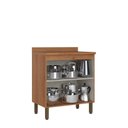 Ver imagem 4 de Balcão de Cozinha com Tampo 100% MDF 2 Portas 80cm Princess Yescasa Marrom Freijó