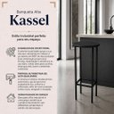 Ver imagem 4 de Conjunto Mesa Bistrô Alabama com 3 Banquetas Alta Kassel Cor Preto - Kmj