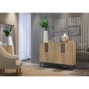 Ver mais imagens de Aparador Buffet 4 Portas com Pés Retrô Viena Multimóveis Rustic/Preto