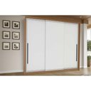 Ver imagem 1 de Guarda Roupa 3 Portas de Correr e 4 Gavetas Valência Freijo/branco - Politorno