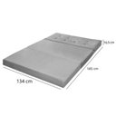 Ver imagem 7 de Puff Recamier Casal Rosa que Vira Cama Colchão Estofado Espuma D23