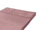 Ver imagem 3 de Puff Recamier Casal Rosa que Vira Cama Colchão Estofado Espuma D23