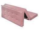 Ver imagem 5 de Puff Recamier Casal Rosa que Vira Cama Colchão Estofado Espuma D23
