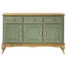 Balcão Buffet de Madeira com 3 Portas e 3 Gavetas Verde Oliva - 4