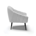 Ver imagem 4 de Kit 2 Poltronas Giovana Suede Cinza Pés Palito de Ferro - D'Rossi