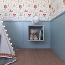 Ver imagem 7 de Nicho para Quarto Infantil Quadrado 40cm Cinza/Cristal