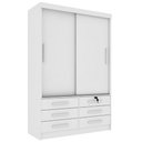 Ver imagem 1 de Guarda-roupa Casal Chicago 2 Portas 6 Gavetas Tcil Móveis
