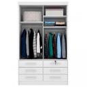 Ver imagem 4 de Guarda-roupa Casal Chicago 2 Portas 6 Gavetas Tcil Móveis