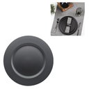 Ver imagem 1 de BASE SUPORTE PRATO DE MESA PRETO PRATO BANDEJA EM ACO INOX BUFFET RESTAURANTE REDONDO 33CM