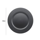 Ver imagem 2 de BASE SUPORTE PRATO DE MESA PRETO PRATO BANDEJA EM ACO INOX BUFFET RESTAURANTE REDONDO 33CM