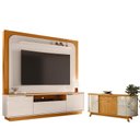 Ver imagem 1 de Estante Home Theater Nilo sem Pés com Aparador para Sala Buffet Mônaco Cinamomo Off White - Madetec