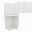 Ver imagem 3 de Cabeceira Torino Casal Queen 100% MDF Ajustável 2 Mesas de Cabeceiras Integrados - Branco