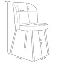Ver imagem 5 de Cadeira para Sala de Jantar Cozinha Estofada Gavi Arena L02 Bouclê Oliva - Lyam Decor