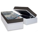 Ver imagem 1 de Cama Box Baú Solteiro: Colchão Molas SuperPocket Ensacadas Ortobom Fort Tech ISO + Base CRC Courano