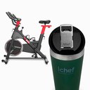 Ver imagem 2 de Bicicleta Ergométrica Spinning Sb 2000 Genis e Copo Térmico Ichef com Tampa Smart Cup 600 ml - Verde