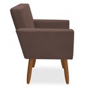 Ver imagem 3 de Poltrona Decorativa Nina Pés Palito Veludo Marrom Chamby Móveis