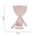 Ver imagem 5 de Vaso Decorativo Bob Robert Plant em Poliresina Rosa 14,5x11x12 cm - D’Rossi