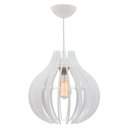 Ver imagem 1 de Pendente Lótus Poptem com lâmpada st58 127v branco