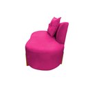 Ver imagem 5 de Namoradeira Sofá Feijão Luna 100cm Orgânica Veludo Rosa Pink