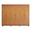 Ver imagem 2 de Guarda-Roupa Casal 6 Portas 6 Gavetas com Pés MDF 270cm Suavitá Amêndoa Clean