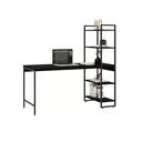 Ver imagem 3 de Escrivaninha Mesa Escritório com Estante Estilo Active 4 Prateleiras 150cm Industrial Yescasa Preto Ônix