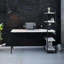 Ver imagem 2 de Escrivaninha Mesa Escritório com Estante 4 Prateleiras Estilo Industrial 150cm Active Yescasa