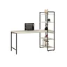 Escrivaninha Mesa Escritório com Estante Estilo Active 4 Prateleiras 150cm Industrial Yescasa Snow - 3