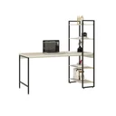 Ver imagem 3 de Escrivaninha Mesa Escritório com Estante 4 Prateleiras Estilo Industrial 150cm Active Yescasa