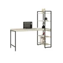 Ver imagem 3 de Escrivaninha Mesa Escritório com Estante Estilo Active 4 Prateleiras 150cm Industrial Yescasa Snow Branco