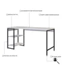 Escrivaninha com Estante Baixa 2 Prateleiras Estilo Industrial 150cm Active Yescasa - 6
