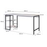 Escrivaninha com Estante Baixa 2 Prateleiras Estilo Industrial 150cm Active Yescasa - 5